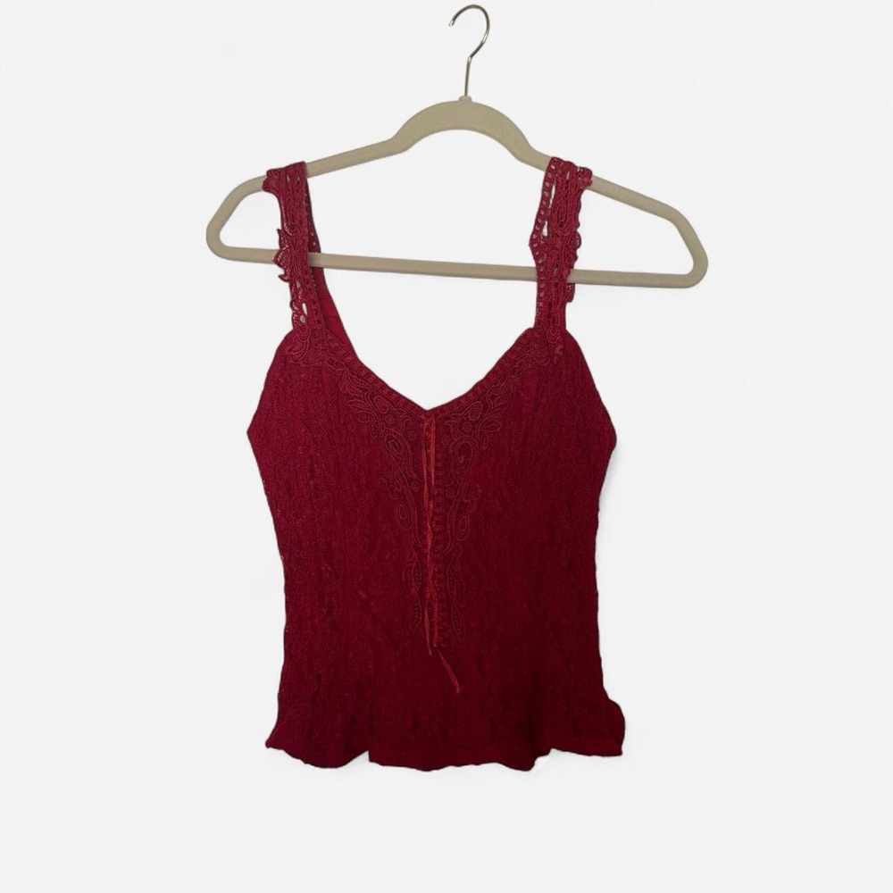 Chic Burgundy Lace Camisole